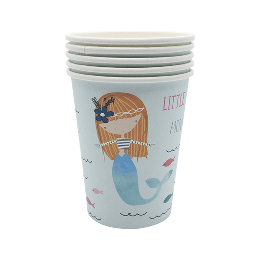 Little Mermaid Paper Cups, 10 Pcs