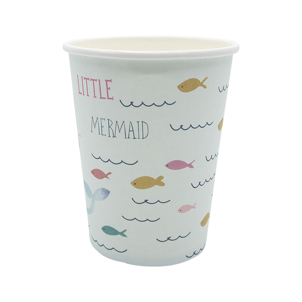 Little Mermaid Paper Cups Back