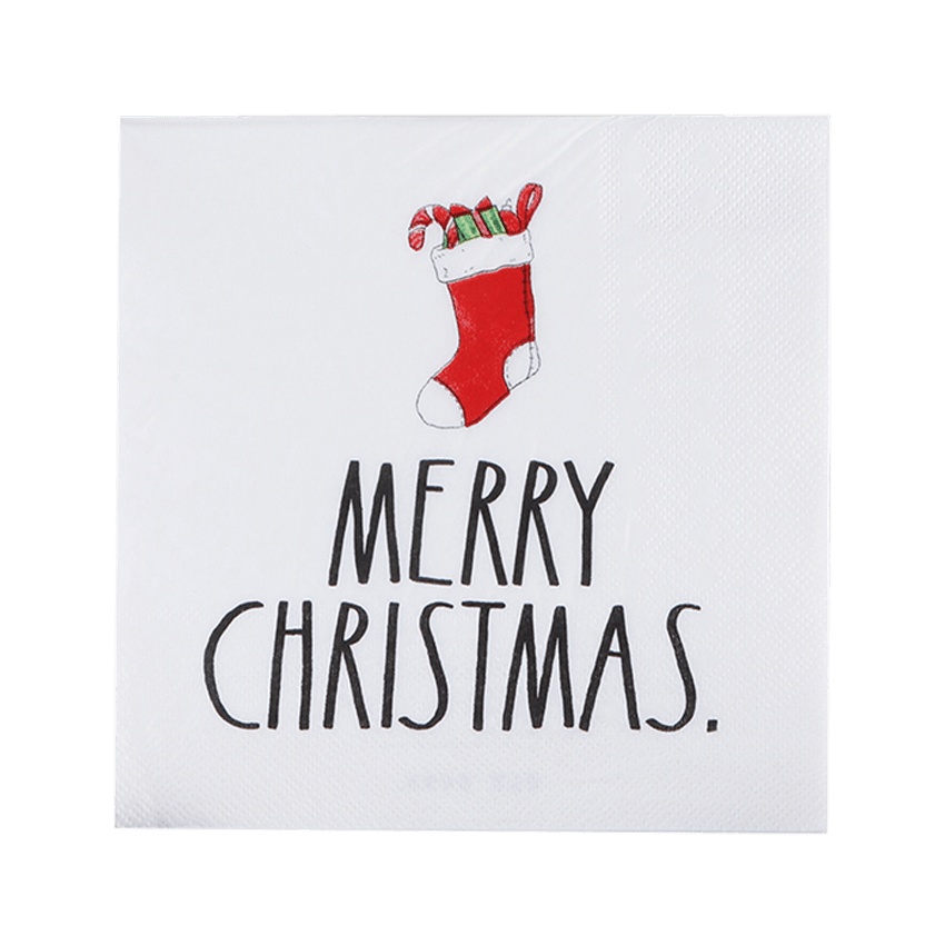 Christmas Paper Tissues with Red Stocking, 50 pcs