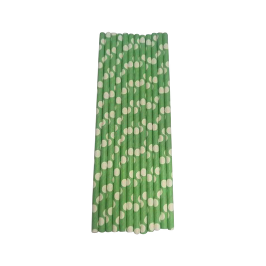 Green Disposable Paper Straws