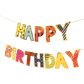 Happy Birthday Gold Colored Banner