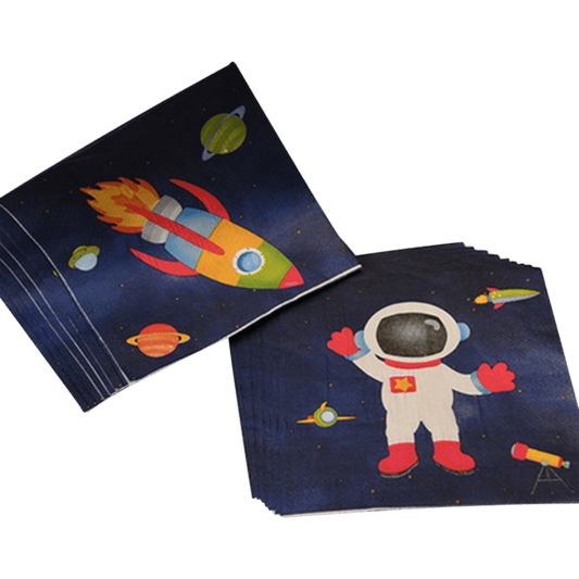 Outer Space Rocket Paper Tissues, 10 Pcs