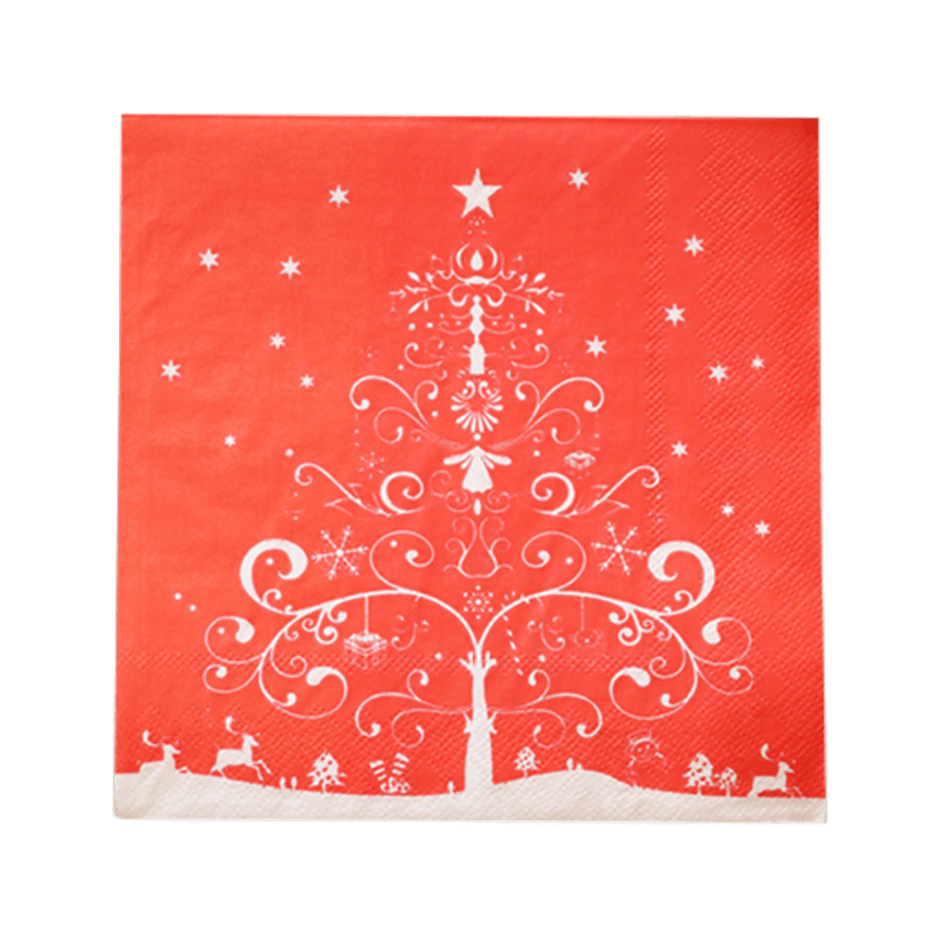 Modern Christmas Tree Napkins, 20 pcs
