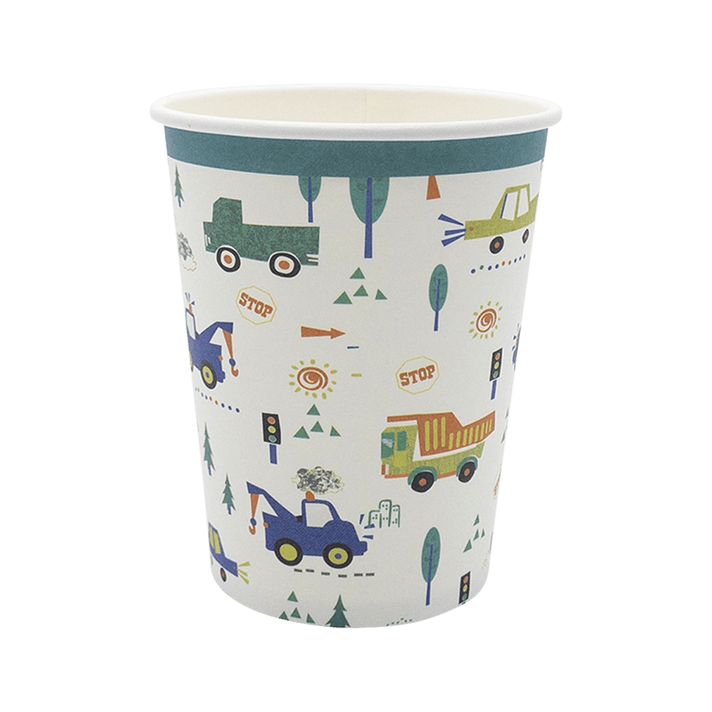 Cars & Truck Paper Cups, 10 Pcs