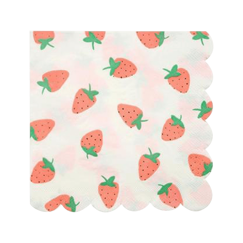 Strawberries Printed Paper Tissues, 16 pcs