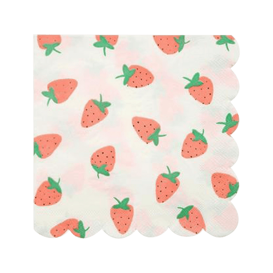 Strawberries Printed Paper Tissues, 16 pcs